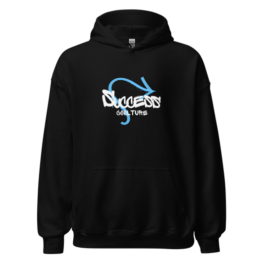 Sudadera negra con capucha success graffiti