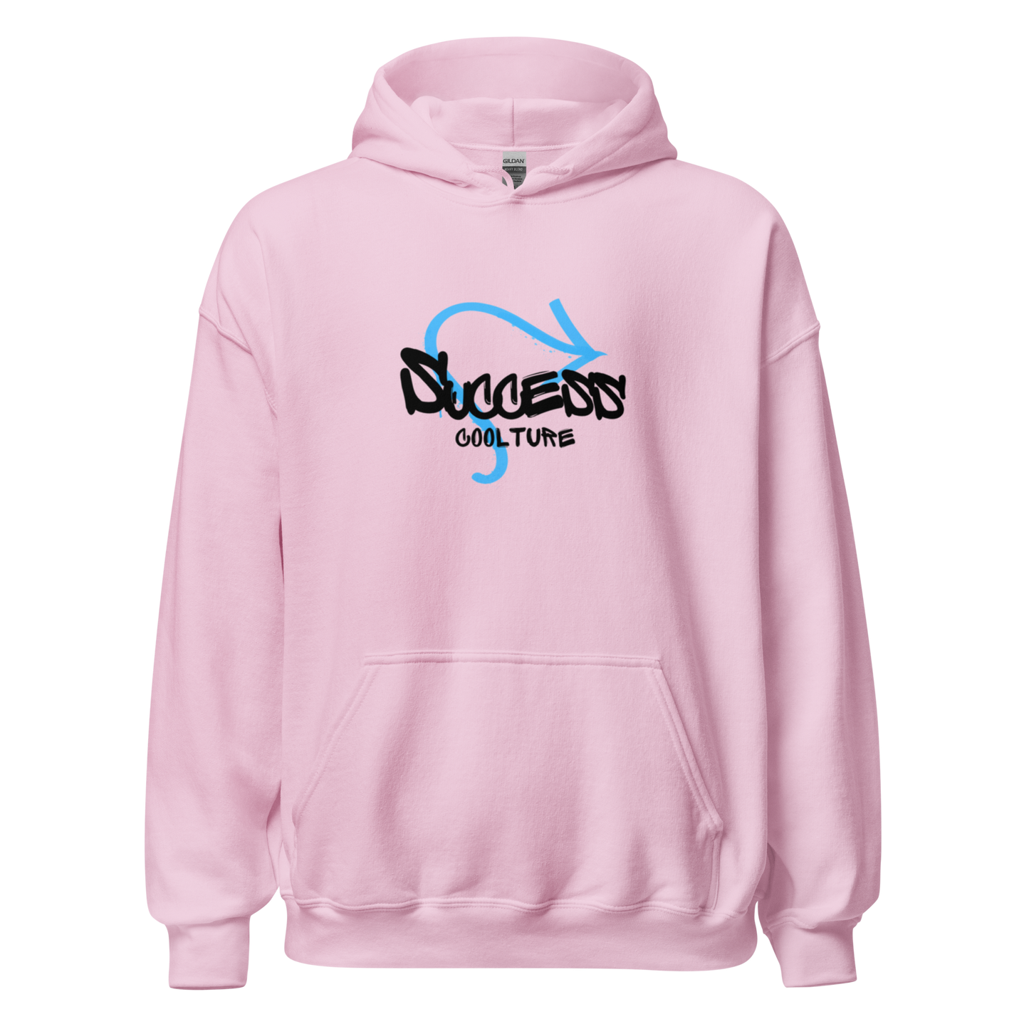 Sudadera rosa con capucha success graffiti