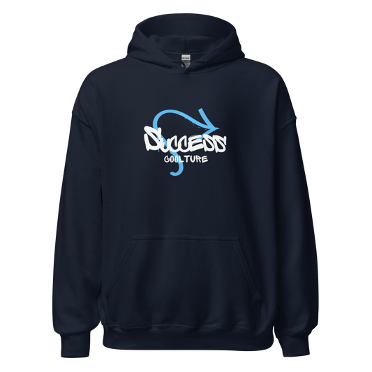 Sudadera navy con capucha success graffiti